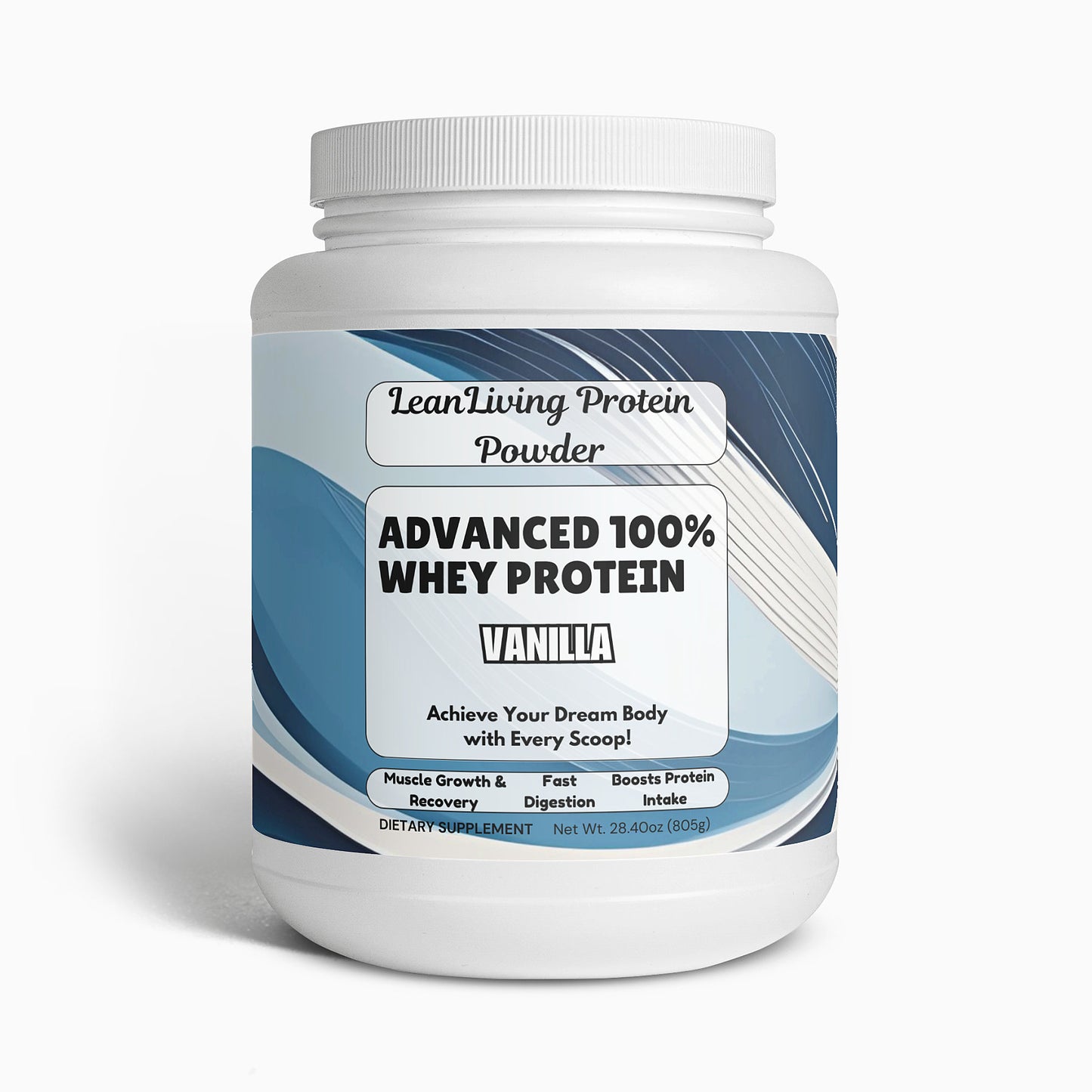 Lean Living 100% Whey Protein Powder  (Vanilla)