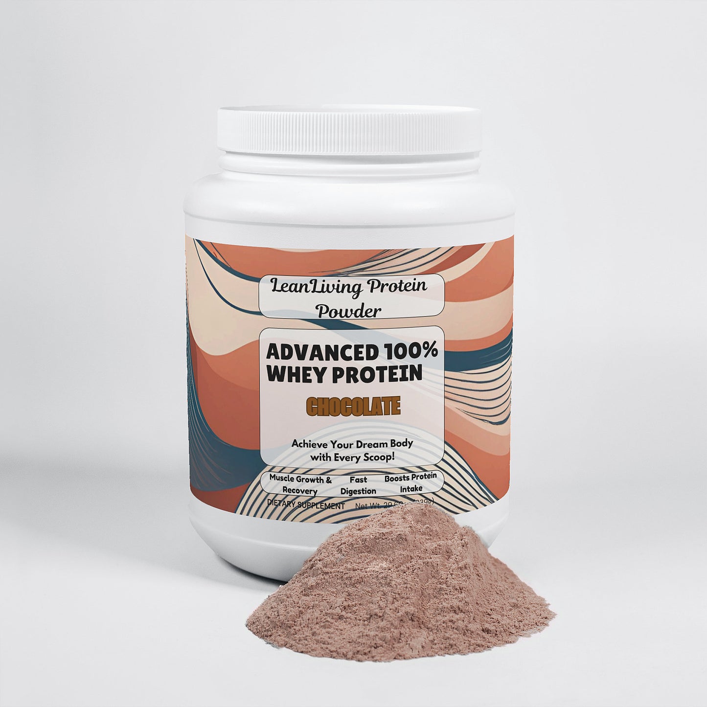 Lean Living 100% Whey Protein Powder  (Chocolate)