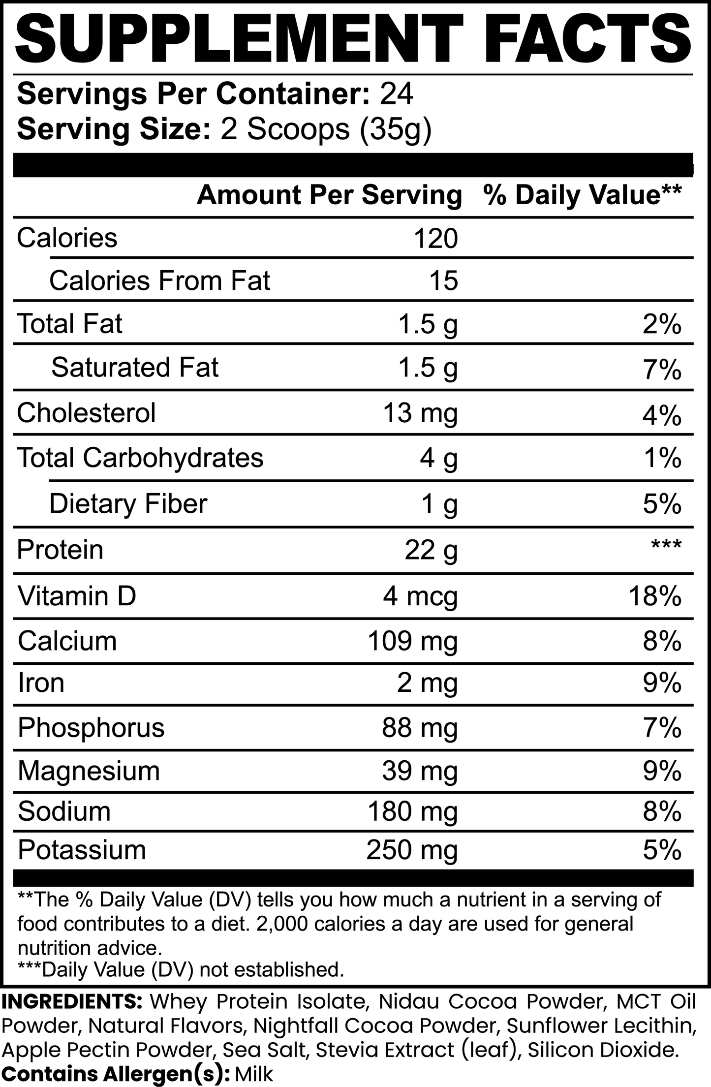 Lean Living 100% Whey Protein Powder  (Chocolate)